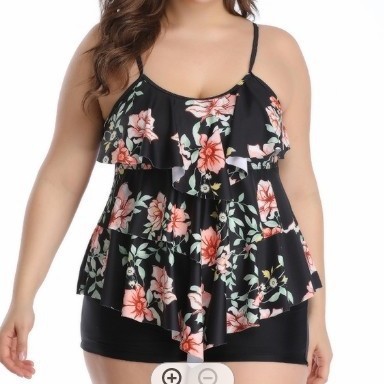 Tops - Tankini femme, bikini imprimé floral, maillots