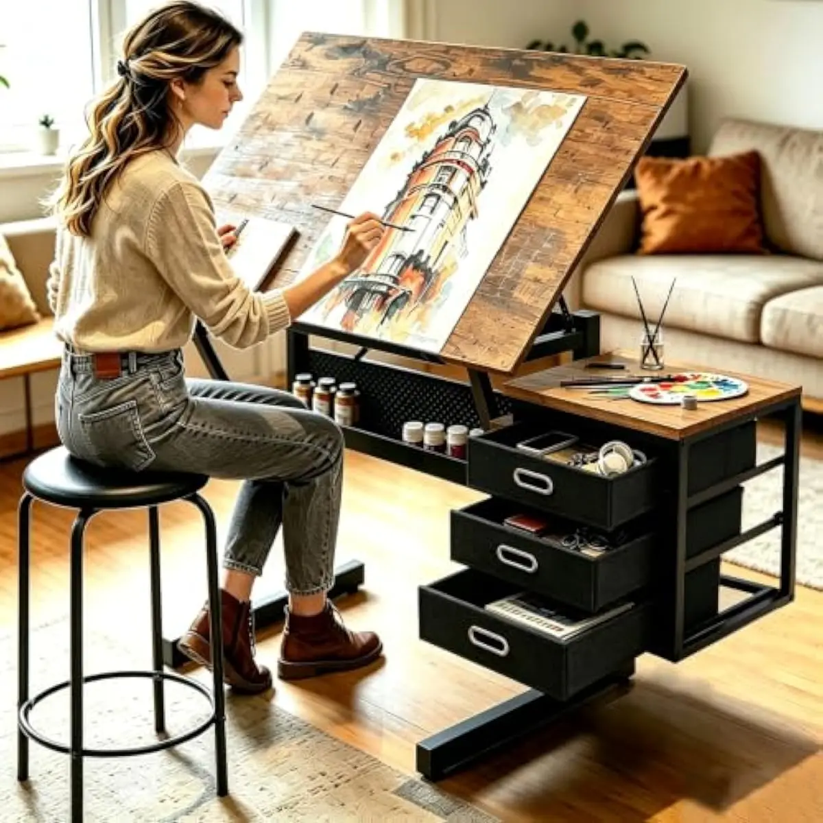 Tops - Bureau de dessin avec réglage 0-75