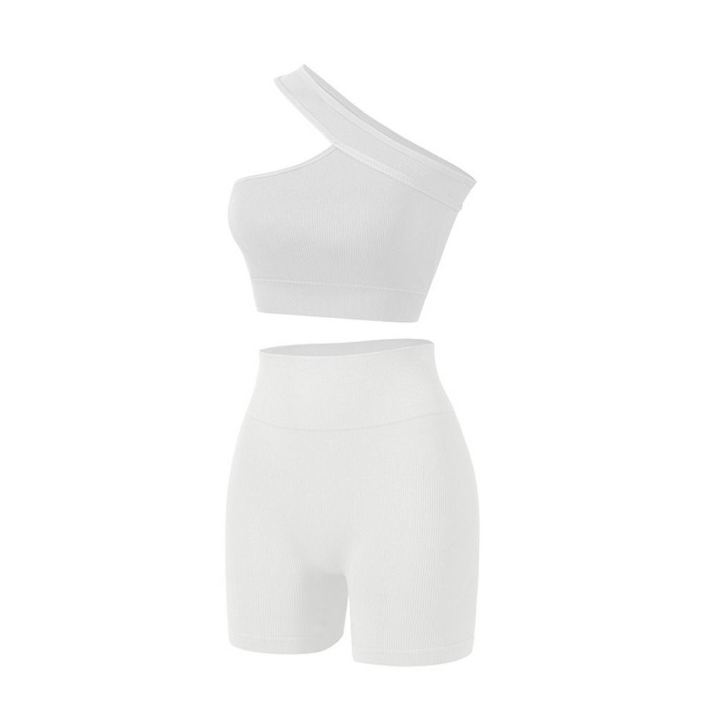 Seamless Ribbed Workout Tank Top - Ensemble de sport 2 pièces confortable