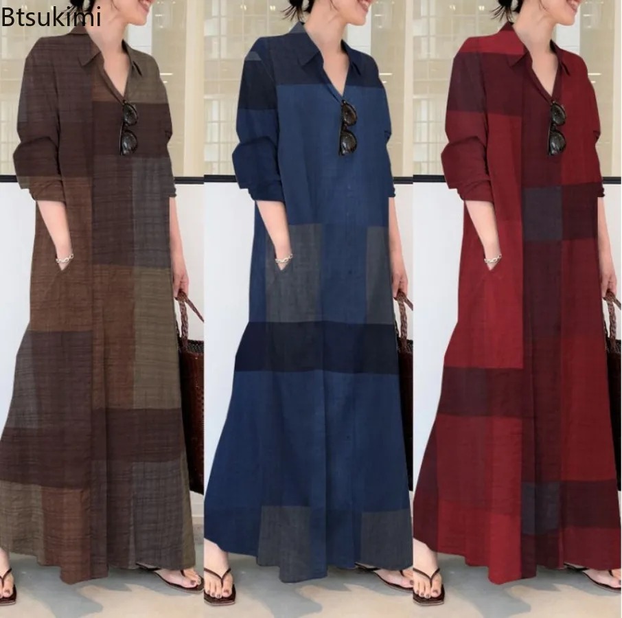 Casual Loose Linen Shirt Dress - Nouvelle Robe Chemise Tendance pour Femme