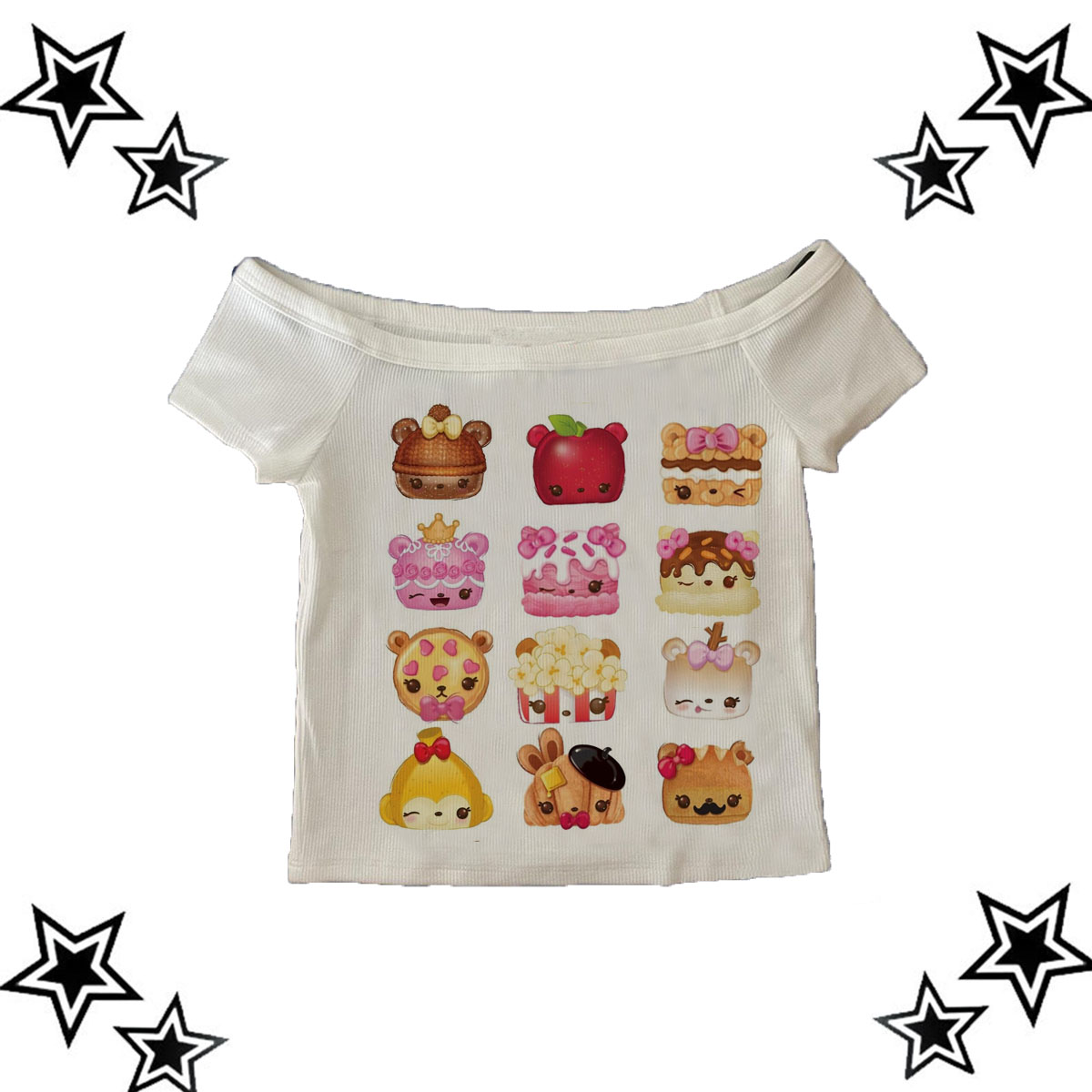 Y2K Graphic Baby Tee Crop - Esthétique Y2k Vêtements Vintage Rue Femmes