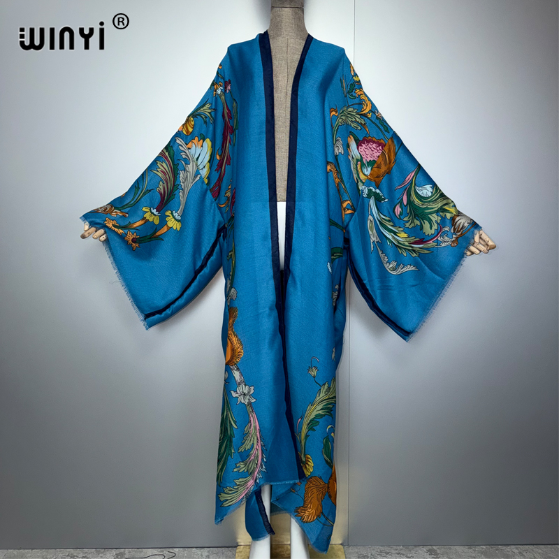 Boho Summer Beach Maxi Dress - WINYI Africa Robe longue kimono bohème,