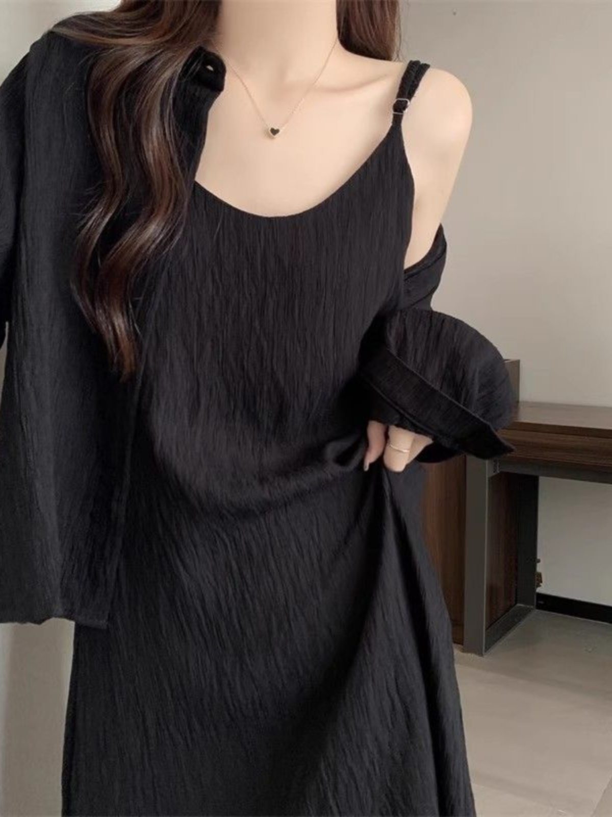 Korean Style A Line Shirt Dress - Robe chemise ample d'été grande taille