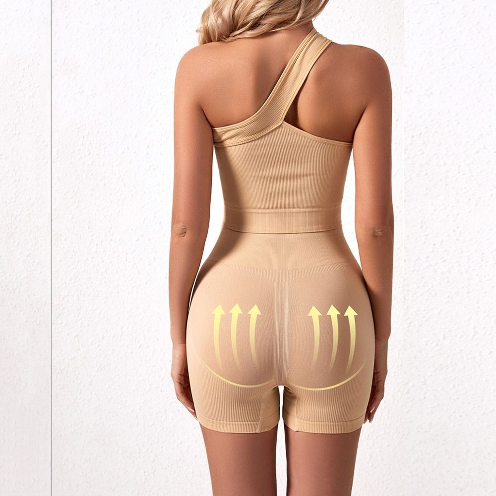 Seamless Ribbed Workout Tank Top - Ensemble d'entraînement décontracté sans couture pour