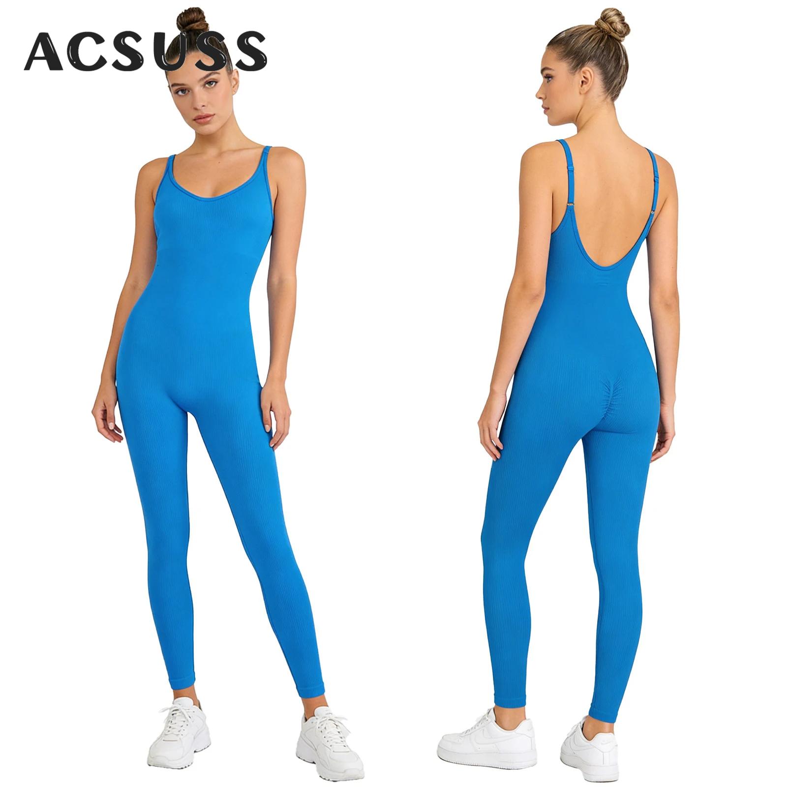 Seamless Ribbed Workout Tank Top - Combinaison de yoga une pièce pour