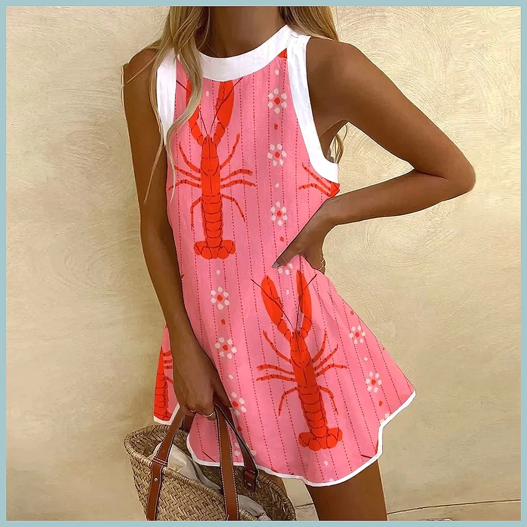 Dresses - Robe sans manches à imprimé ananas