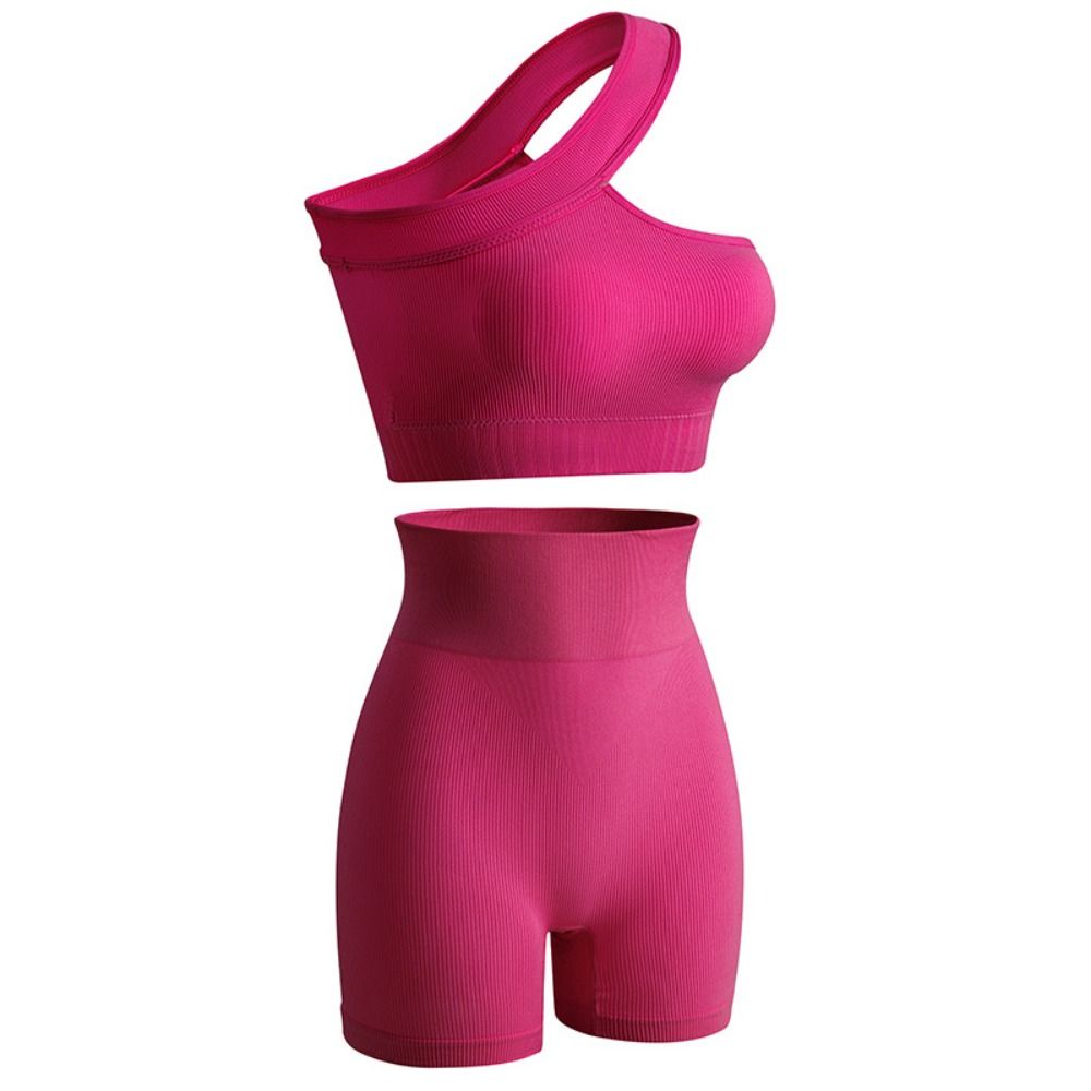 Seamless Ribbed Workout Tank Top - Ensemble de sport décontracté 2 pièces