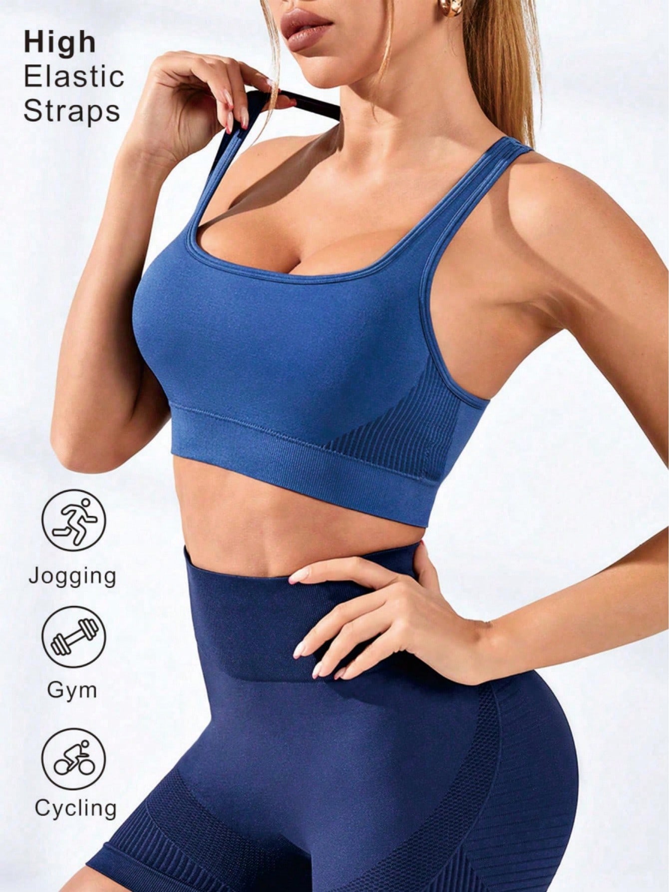 Brassière de sport dos nageur  - Seamless Ribbed Workout Tank Top avis et prix