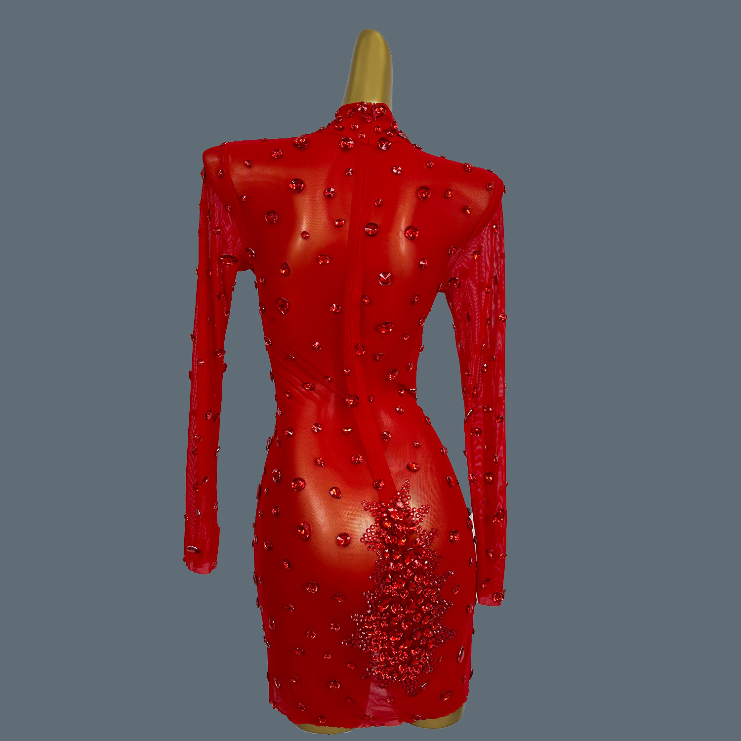 Mini Robe Transparente de Luxe - Sparkly Rhinestone Club Party Dress avis et prix