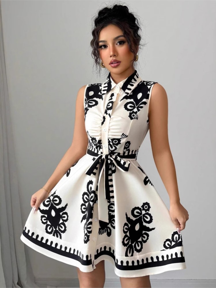 Robe d'été décontractée pour f - French Vintage Floral Midi Dress avis et prix