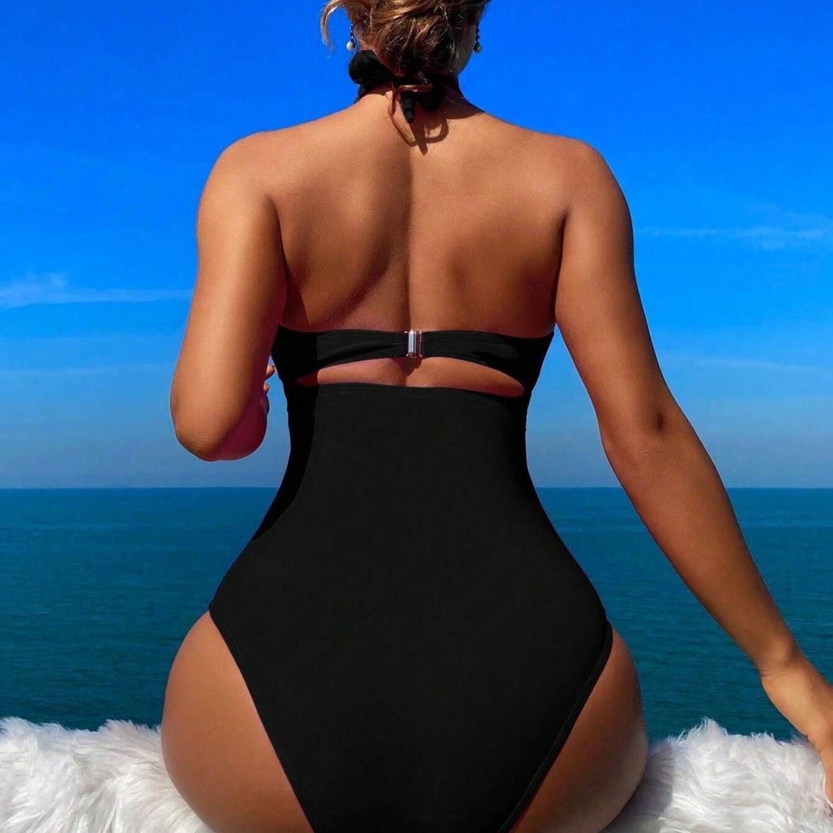 Maillot de bain femme noir uni - Swimwear avis et prix