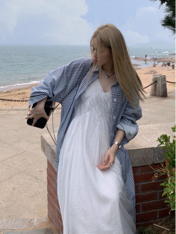 Ensemble chic grande taille st - Korean Style A Line Shirt Dress avis et prix