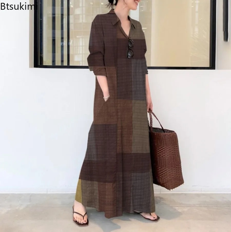 Nouvelle Robe Chemise Tendance - Casual Loose Linen Shirt Dress avis et prix