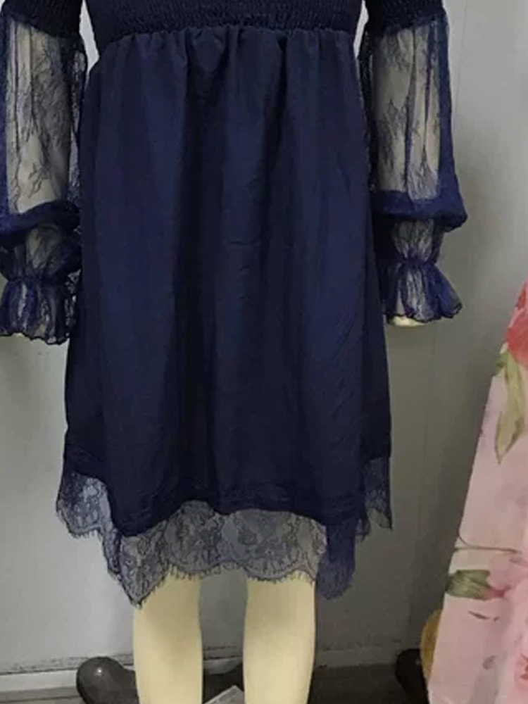 Robe Courte Épaules Dénudées e - Off Shoulder Puff Sleeve Sundress avis et prix