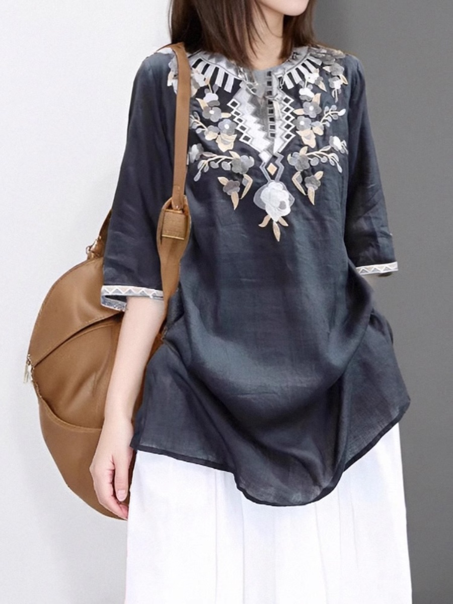 Robe chemise élégante en lin b - Casual Loose Linen Shirt Dress avis et prix