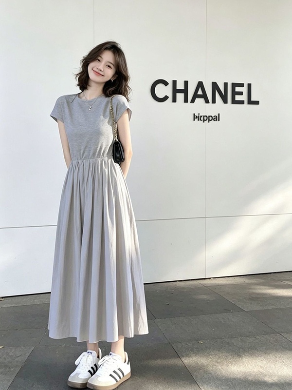Robe T-shirt d'été décontracté - Korean Style A Line Shirt Dress avis et prix
