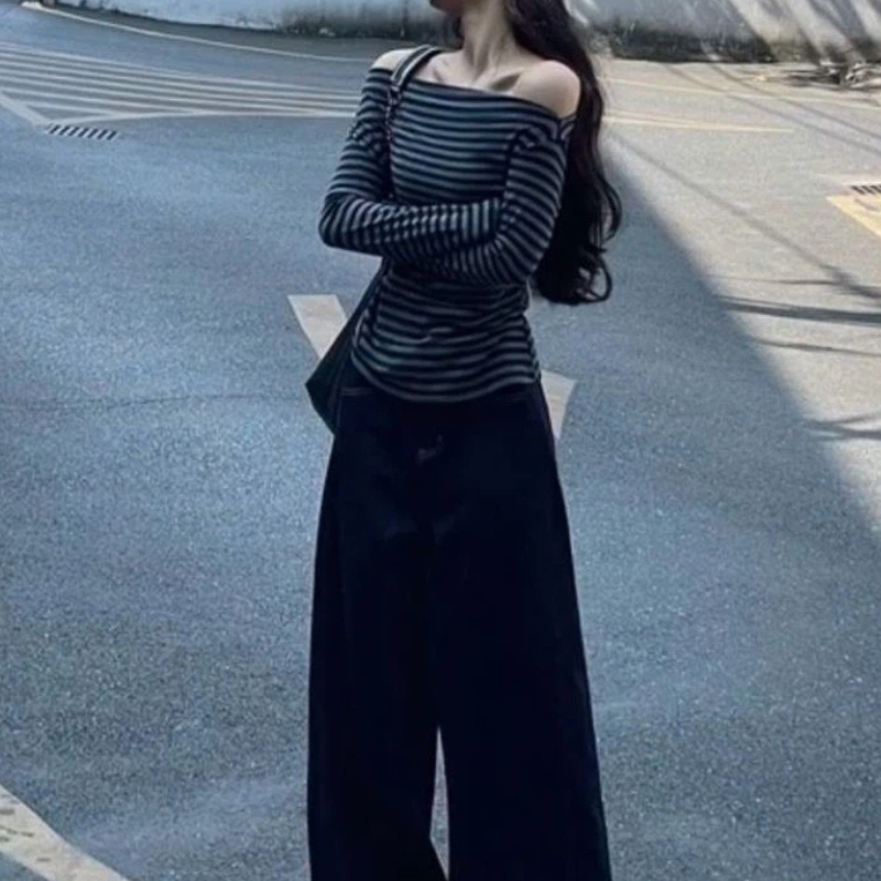 Haut décontracté vintage rayé  - Blouses avis et prix