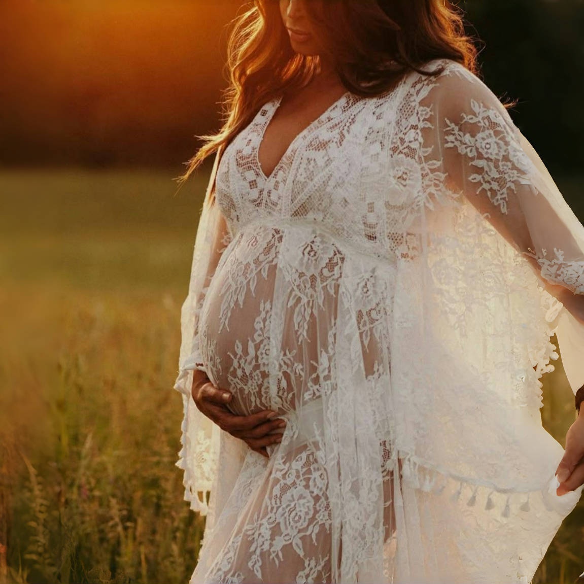 Boho dentelle Matenrity séance - Boho Summer Beach Maxi Dress avis et prix