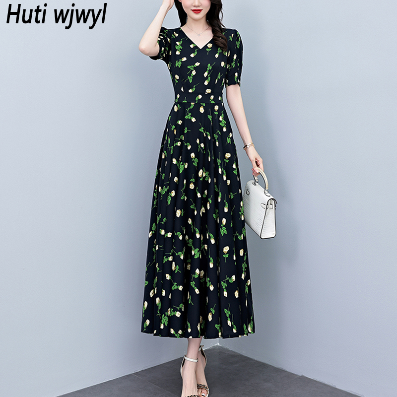Robe longue moulante d'été à m - French Vintage Floral Midi Dress avis et prix