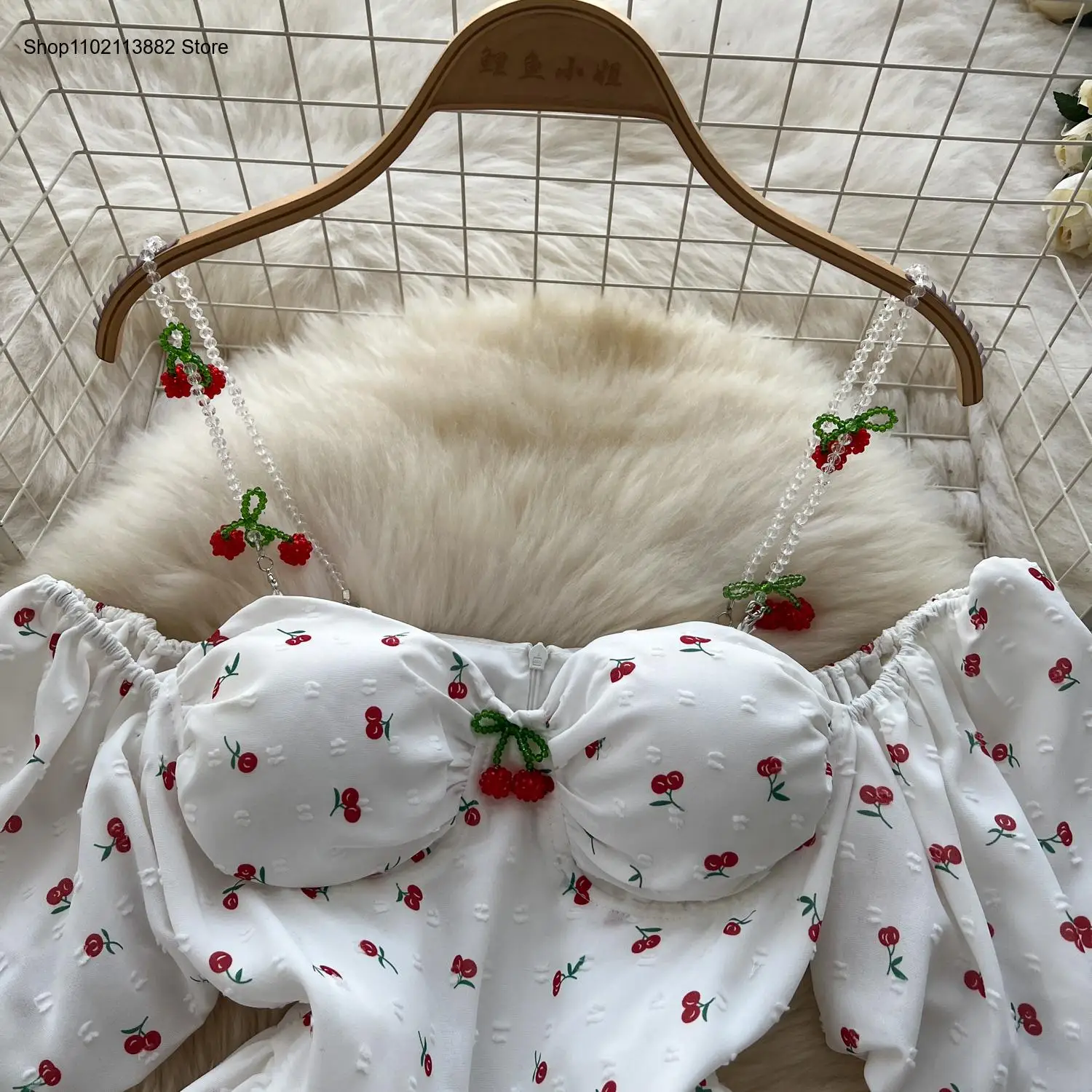 Manches bouffantes épaules dén - Off Shoulder Puff Sleeve Sundress avis et prix