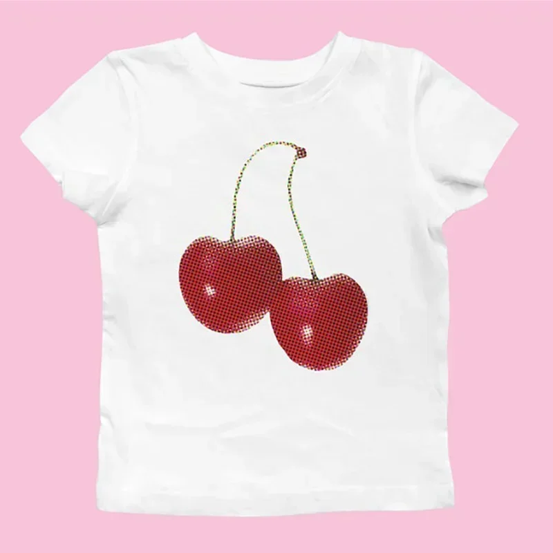 T-shirt esthétique d'été pour  - Y2K Graphic Baby Tee Crop avis et prix