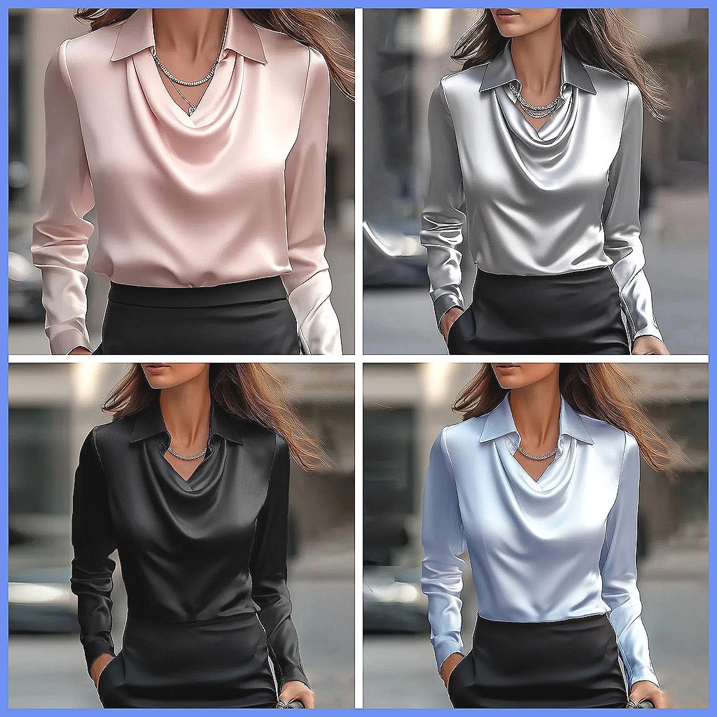 Chemisier Vintage en Satin pou - Blouses avis et prix