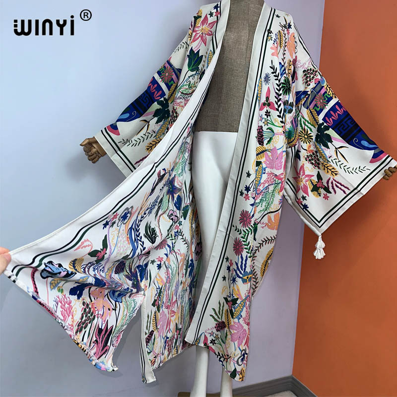WINYI-Cache maillot kimono à m - Boho Summer Beach Maxi Dress avis et prix