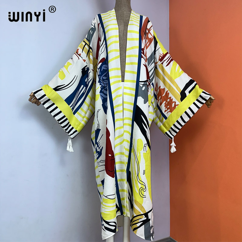 WINYI-Cache maillot kimono à m - Boho Summer Beach Maxi Dress avis et prix