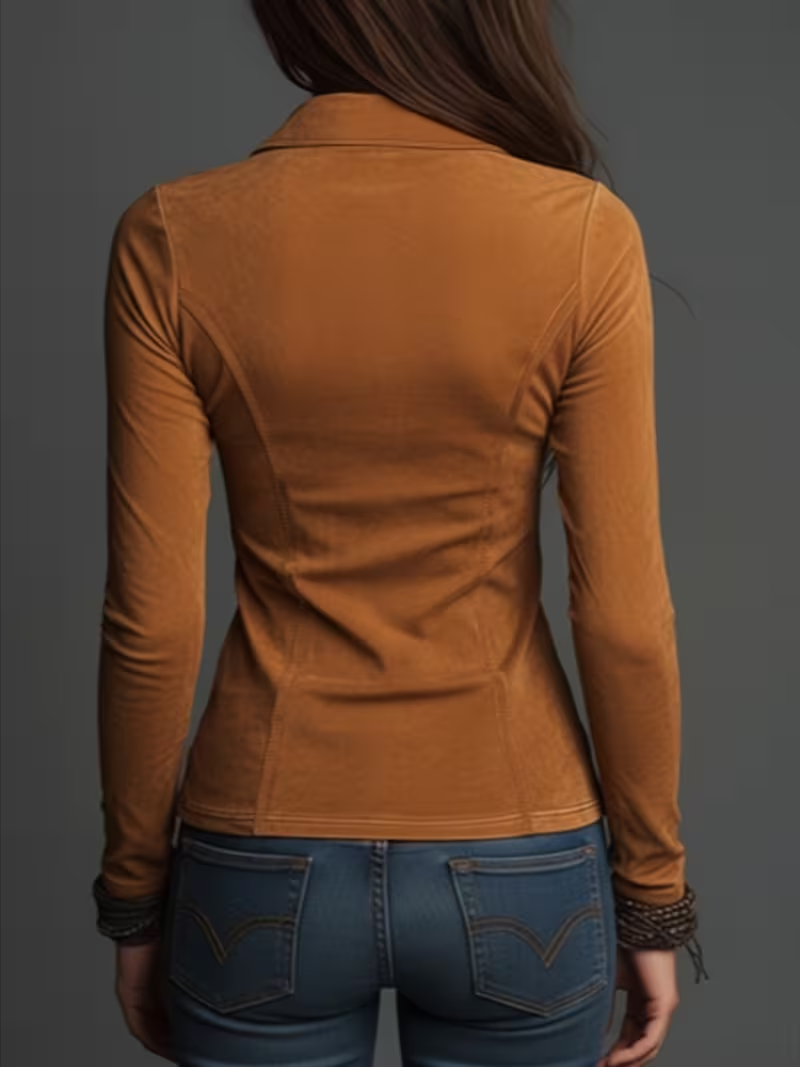 Chemise ajustée à revers pour  - Blouses avis et prix