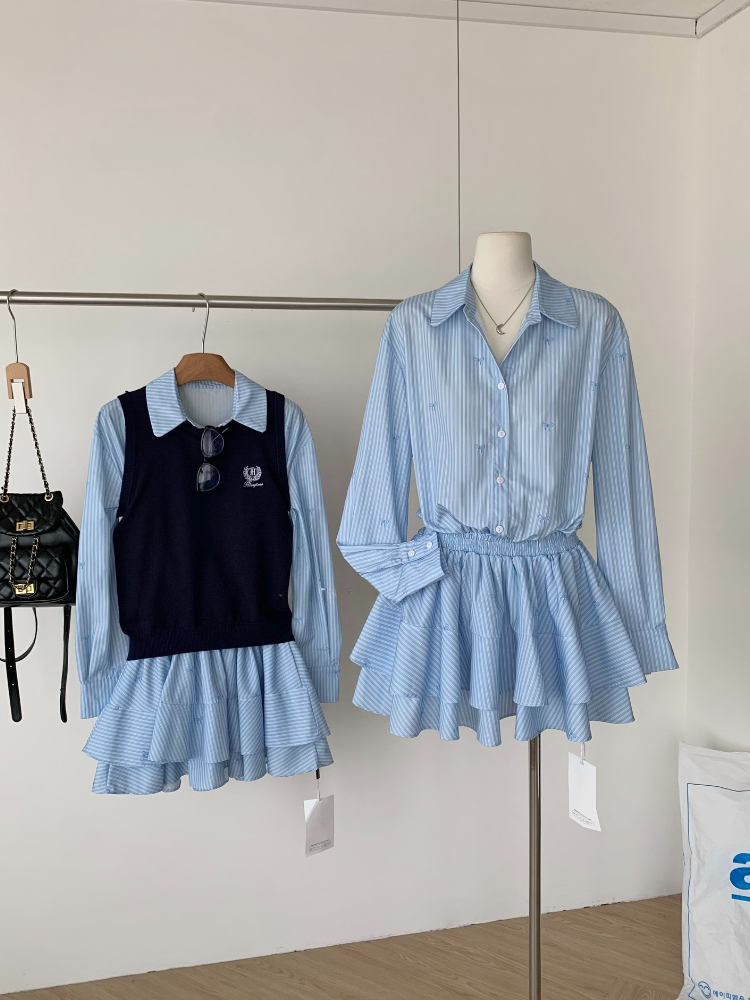 Ensemble deux pièces pour femm - Korean Style A Line Shirt Dress avis et prix