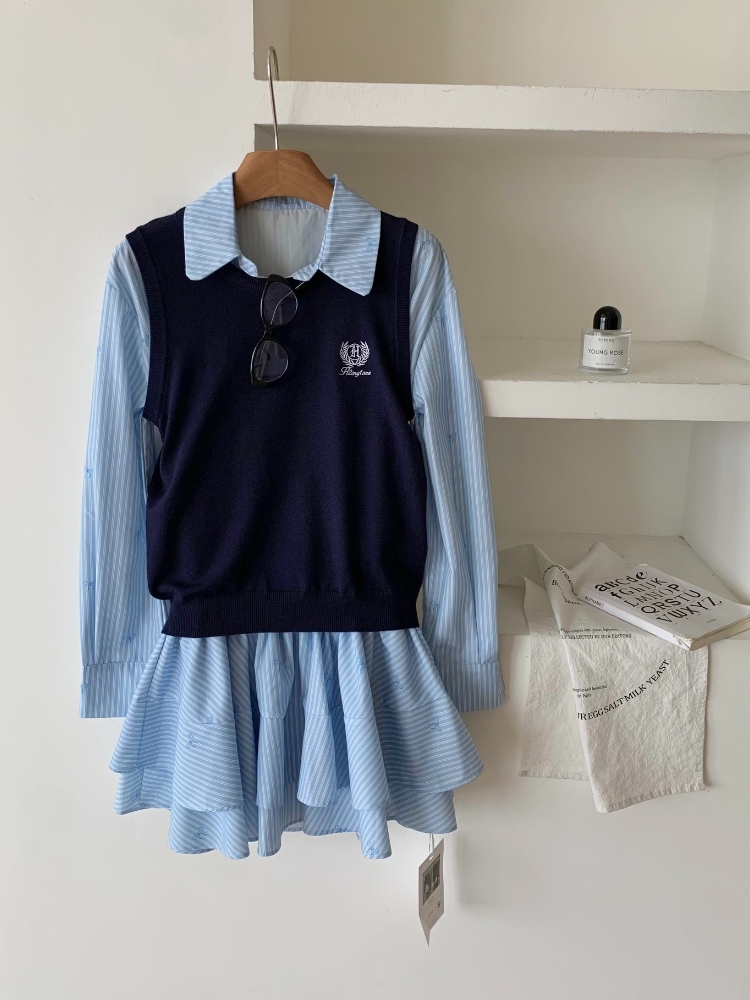 Ensemble deux pièces pour femm - Korean Style A Line Shirt Dress avis et prix