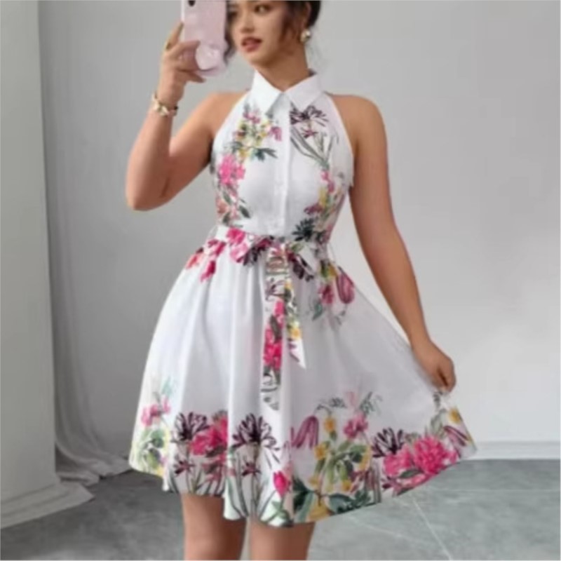 Robe florale pour femme, nouve - French Vintage Floral Midi Dress avis et prix