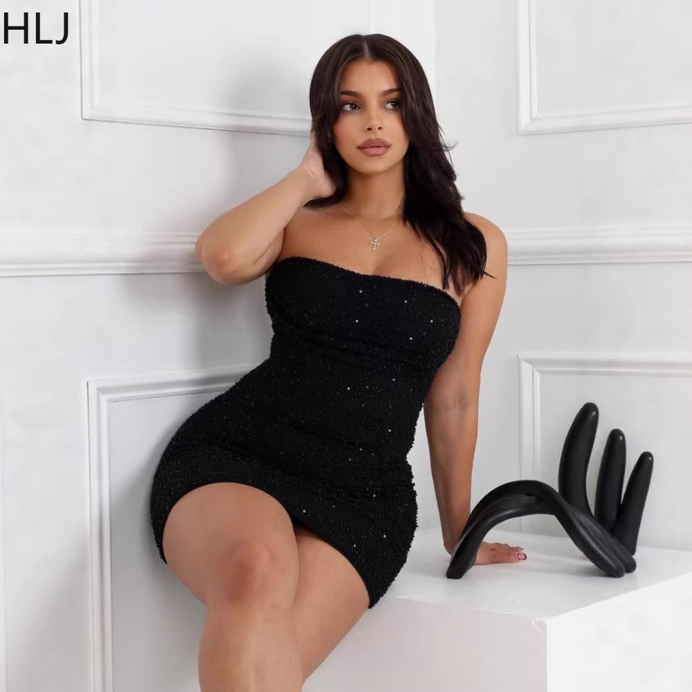 HLJ Robe Mini Sexy pour Femmes - Sparkly Rhinestone Club Party Dress avis et prix