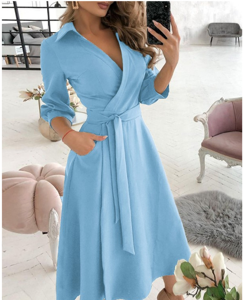 Femmes robe imprimée Sexy col  - French Vintage Floral Midi Dress avis et prix