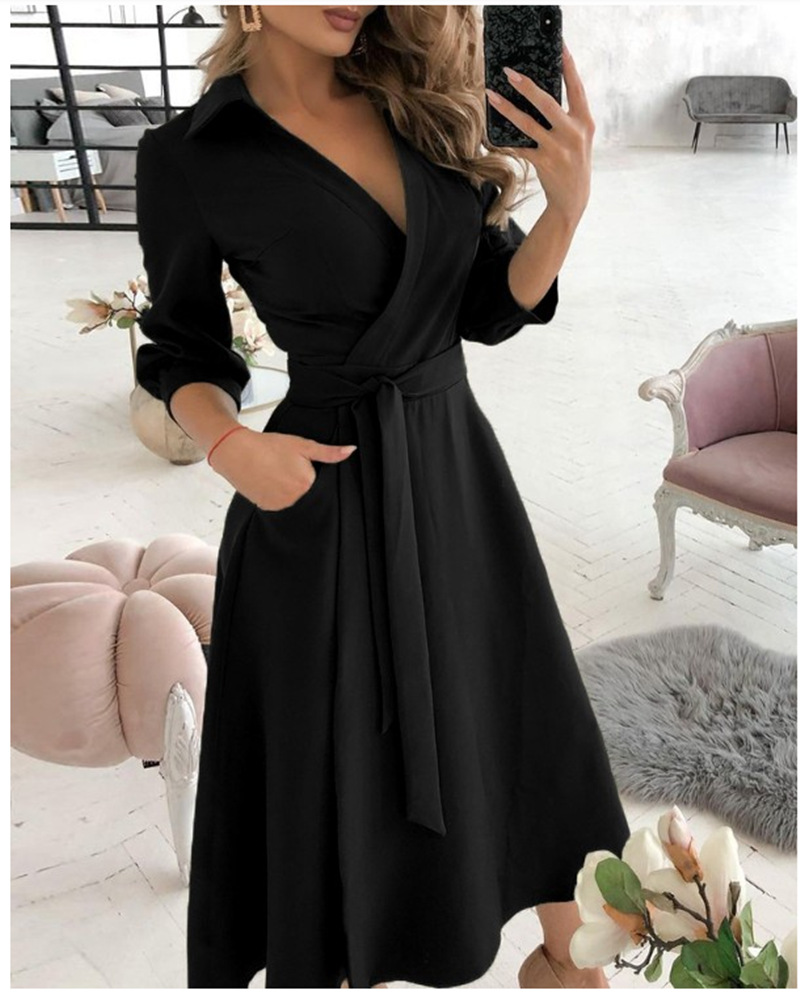 Femmes robe imprimée Sexy col  - French Vintage Floral Midi Dress avis et prix