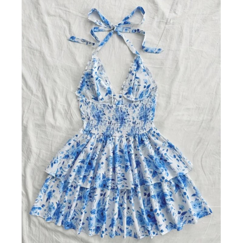 Robe Courte Rétro Style Vacanc - French Vintage Floral Midi Dress avis et prix