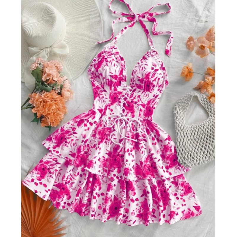Robe Courte Rétro Style Vacanc - French Vintage Floral Midi Dress avis et prix