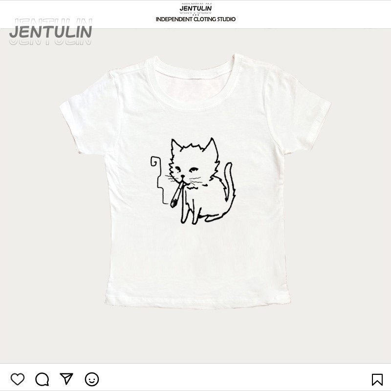Crop top style coréen Y2k anné - Y2K Graphic Baby Tee Crop avis et prix
