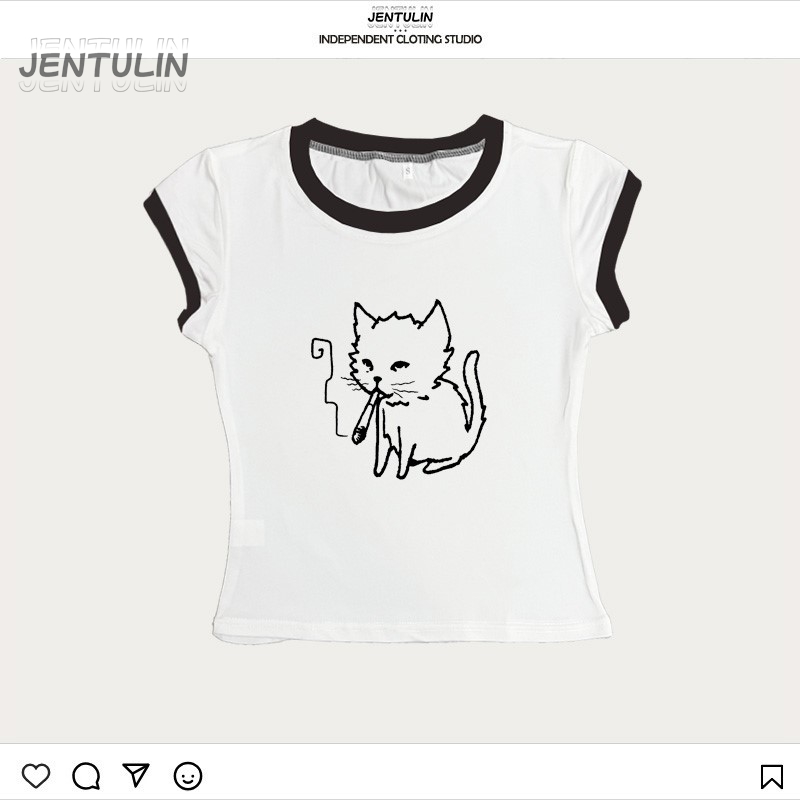 Crop top style coréen Y2k anné - Y2K Graphic Baby Tee Crop avis et prix