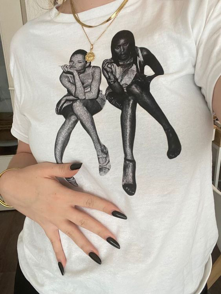 T-shirt imprimé graphique Goth - Y2K Graphic Baby Tee Crop avis et prix