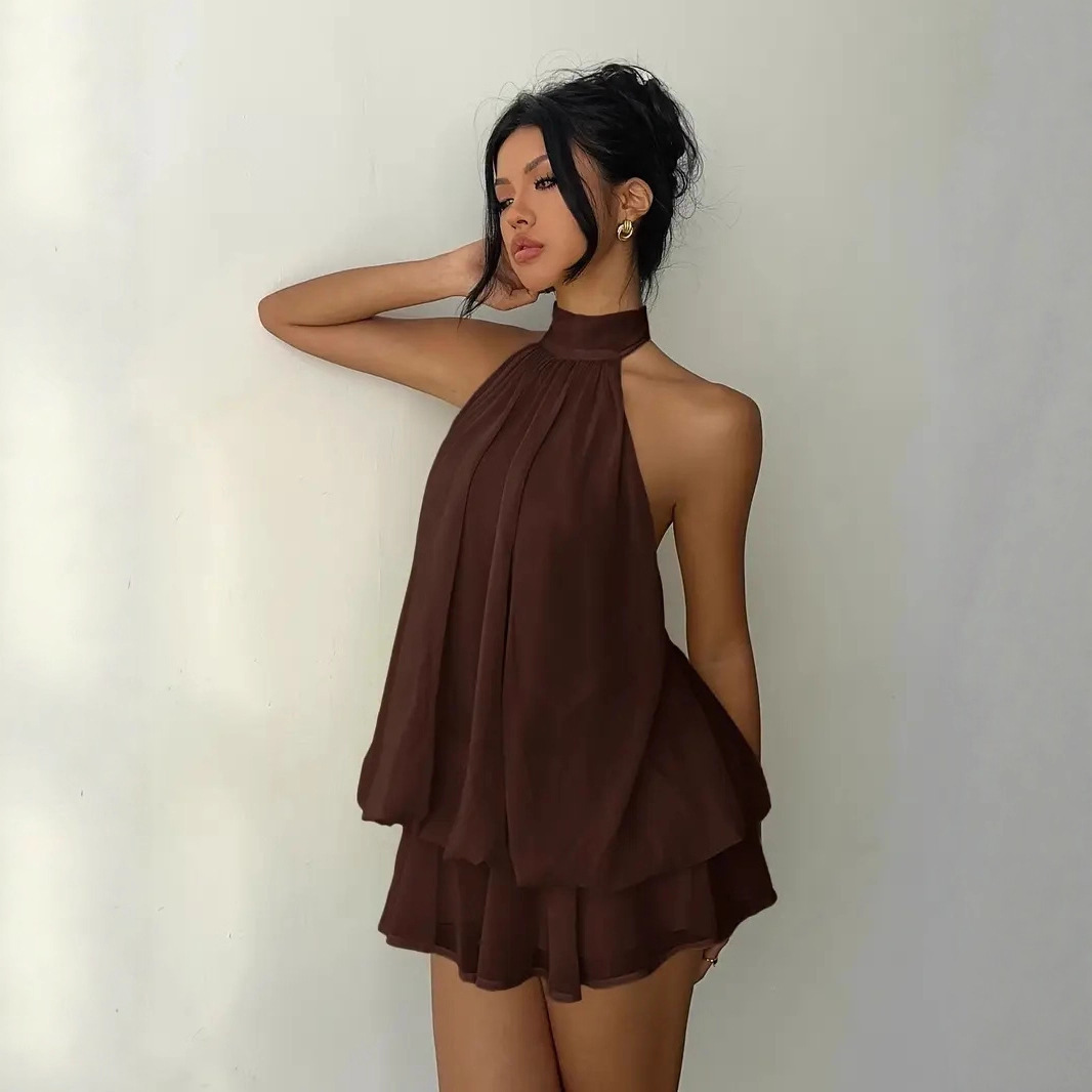Robe de soirée sexy Y2K vintag - Y2K Backless Halter Mini Dress avis et prix