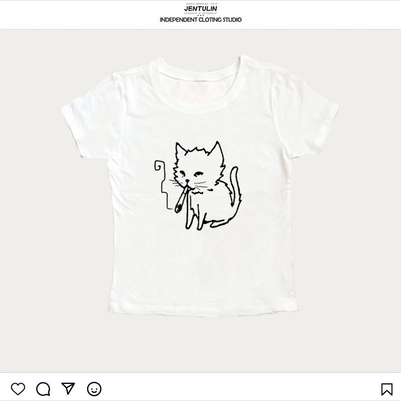 T-shirt court style coréen Y2K - Y2K Graphic Baby Tee Crop avis et prix