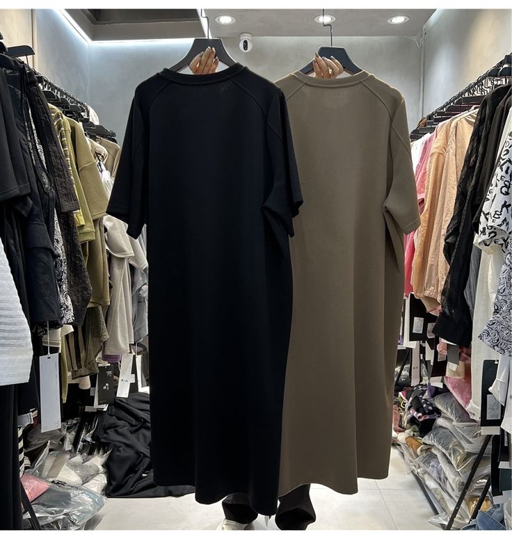 Robe T-shirt ample à manches c - Korean Style A Line Shirt Dress avis et prix